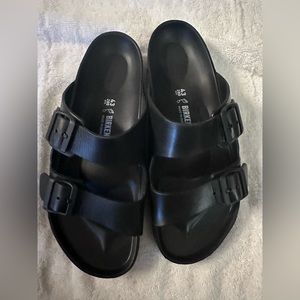 Birkenstock Black Plastic Strap Sandals, Men’s 10, Waterproof